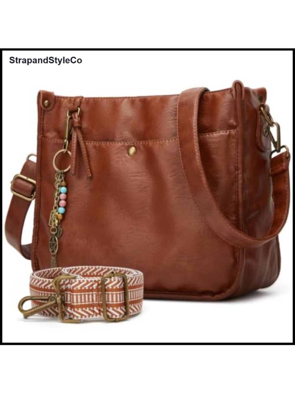 Vegan Leather Crossbody Hobo Bag Women's Shoulder Purse